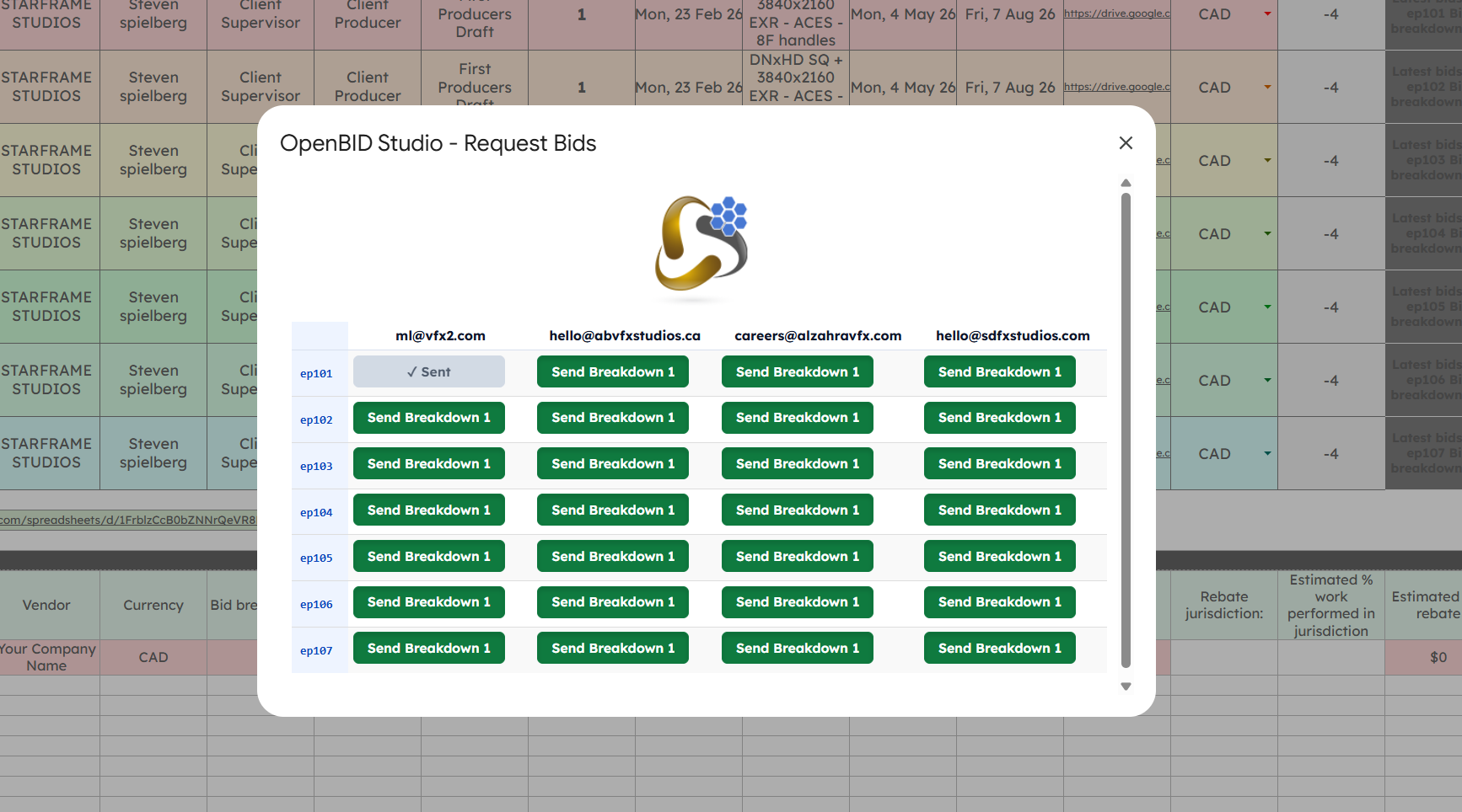 OpenBID Client Features